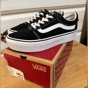 Ladies Vans Stackform Shoe Blk/Wht